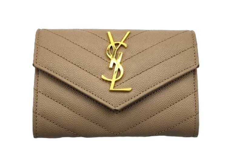 サンローラン買取 Vステッチ コンパクト ウォレット